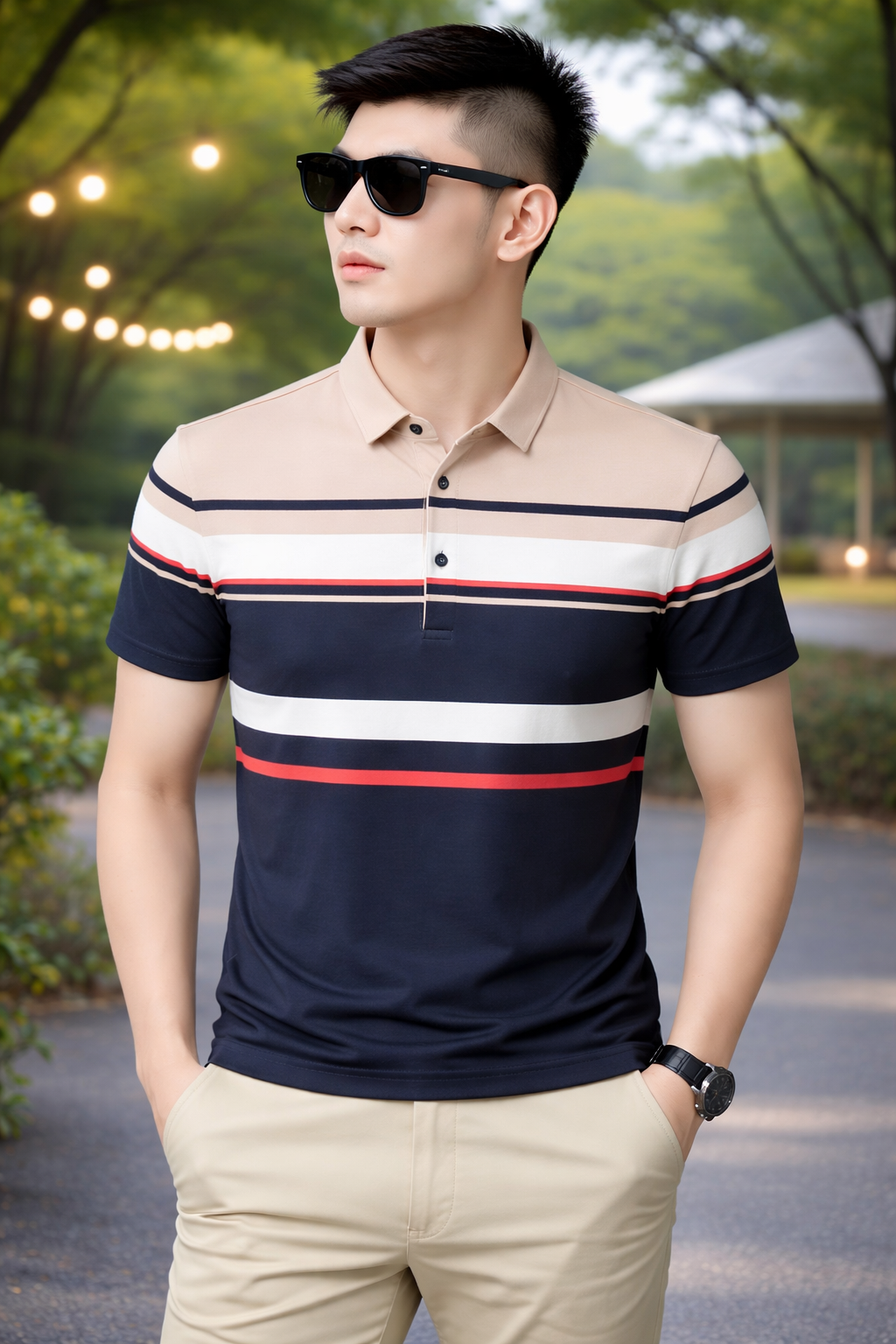 New Synthetic polyester Polo Shirt For Men